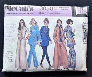 McCall's 3050 Misses Caftan-Tunic-Pants Vintage 1971 Pattern sz Med (12-14) Cut - Picture 1 of 2