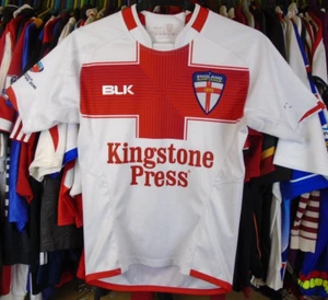 ENGLAND 2016 VIER NATIONEN HEIM SCHWARZ RUGBY LIGA SHIRT TRIKOT OBERTEIL SMALL - Bild 1 von 7