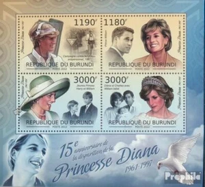 Briefmarken Burundi  Mi 2665-2668 Kleinbogen postfrisch Königshäuser - Bild 1 von 1