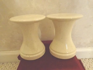 Candle Pillar Ceramic Pedestal stand 5 ¾ Inches tall and is 4 ½ wide (#0286) - Picture 1 of 4