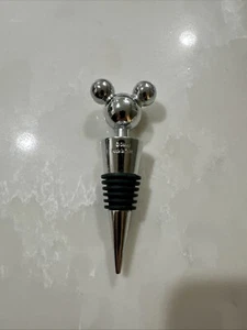 Disney Parks Mickey Mouse Wine Bottle Stopper Cork Chrome Metal - Picture 1 of 2