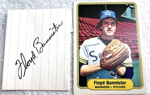 Tarjeta de béisbol y autógrafo de Floyd Bannister Mariners - Imagen 1 de 2