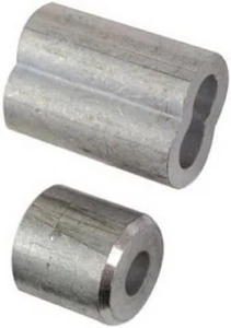 National Hardware N283-879 V3231 Ferrules and Stops, Aluminum, 1/4", 2/CD 2pcs - Picture 1 of 1