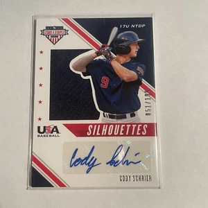 2020 USA Baseball Stars & Stripes Silhouettes Signatures /199 Cody Schrier Auto - Picture 1 of 1