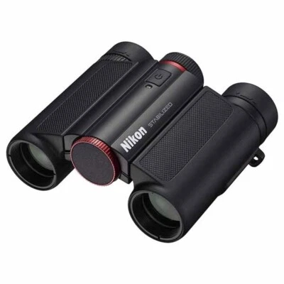 Nikon STABILIZED 10x25 Binoculars Red Anti-vibration New from Japan - Image 1 of 4