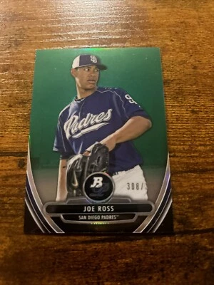 2013 Bowman Platinum Chrome Prospect Green Refractor #BPCP82 Joe Ross /399 6JJJJ - Image 1 of 2
