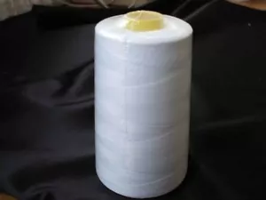 4 tubes White Spun Polyester Quilting Serger Sewing Thread #651,1000 YARD EACH - Picture 1 of 1