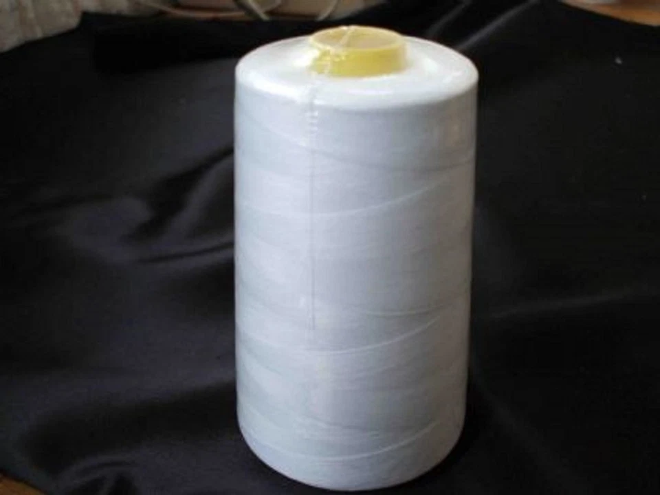 4 tubes White Spun Polyester Quilting Serger Sewing Thread #651,1000 YARD EACH  - Image 1 of 1