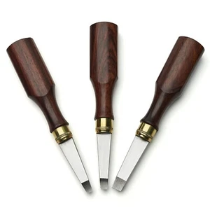 HANDCRAFTED GUNSMITH SCREWDRIVER WITH ROSEWOOD HANDLES N BRASS FERRULES SET OF 3 - Afbeelding 1 van 4
