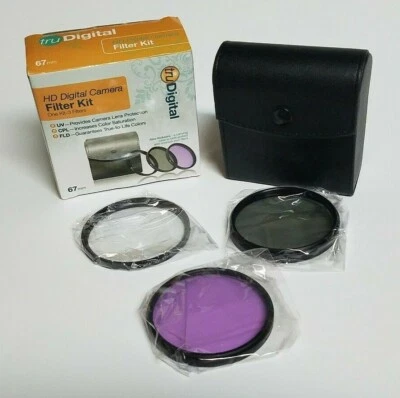 3-Filter Kit  UV, Polarizer & Fluorescent 67mm - Tru Digital - Image 1 of 3