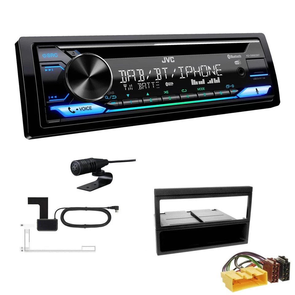 JVC CD-Receiver Autoradio DAB Bluetooth für Mazda MX-5 II Facelift 2000-2005
