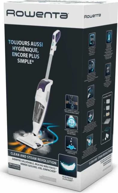 Rowenta Clean & Steam Revolution 0,47L Scopa Lavapavimenti a Vapore - Bianca (RY7731WH)