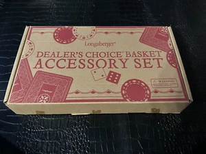 Vintage Longaberger Dealers Choice Basket Accessory Set Poker Game NIB poker S3 - Picture 1 of 2