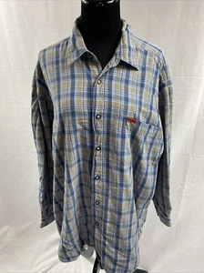 Wolverine Boots And Gear Flanella Manica Lunga Fogliato Camicia XL Grigio e Blu - Foto 1 di 6