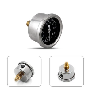 Liquid Filled Oil Fuel Pressure Press Gauge Regulator 1/8 NPT 0-8 kg/cm² Black - Picture 1 of 6