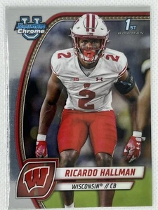 RICARDO HALLMAN 2024 Bowman Chrome U University 1st Bowman #152 Wisconsin - Picture 1 of 2