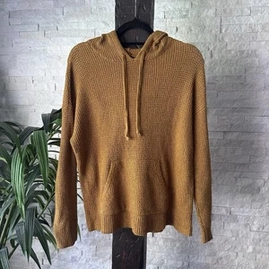 Aerie Lounge Waffelstrick ocker braun senf weich Oversize Hoodie Gr. XS - Bild 1 von 6