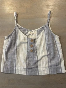 Ripcurl Small Summer Tank Top Cropped Striped Adjustable Spaghetti Straps - Picture 1 of 3