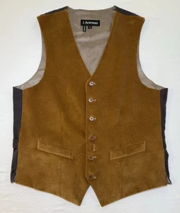 J. Peterman Herren hellbraune Cord Weste Gr. S Vintage selten italienischer Stoff Western - Bild 1 von 9