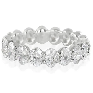 4 ctw White Gold Lab-Grown Diamond Wedding Band - Picture 1 of 2