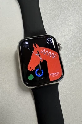 Apple Watch Hermes Series 8 Edelstahl 45mm Silber - Bild 1 von 4