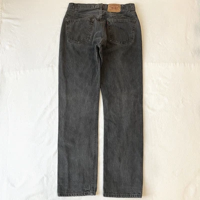 Vintage Levis 501 Jeans Men's 33x32 (31x31) USA Faded Black Button Fly 80s 1988 - Image 1 of 4
