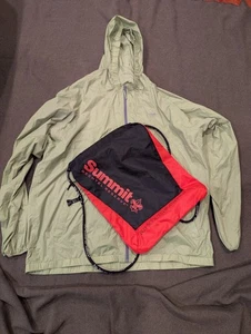 BOY SCOUTS GREEN RAIN JACKET LIGHTWEIGHT ADULT SIZE 2XL XXL BSA  SUMMIT BECHTEL - Picture 1 of 7