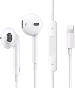 2pcs Earphones Headphones for iPhone 13/12/11/XR/XS/X/8 Bluetooth Wired Earbuds - Photo 1 sur 6