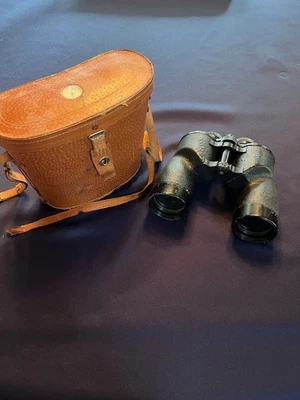 VINTAGE BINOLUX 7x50 BINOCULARS 372 FT AT 1000 YDS WITH CASE  - Image 1 of 4