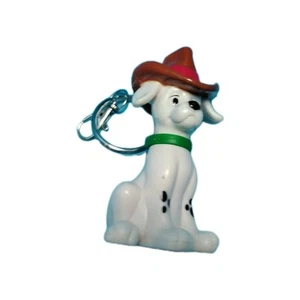 Puppy Dog Keychain Red Brown Cowboy Hat 3.25" Dalmatians Keychain Charm Gift Toy - Picture 1 of 6