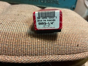 1/4" DRIVE PIN PUNCH X 4" LONG STARRETT 52584 565G New Box of 12 - Picture 1 of 5