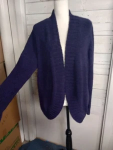 Chico’s Damen Open Front Cardigan Pullover Gr. XL Lila Kuschelig Strick Langarm - Bild 1 von 12