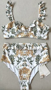 Agua By Agua Bendita Araguanes Margot Top (L) & Alicia High Waist Bottom (M) - Picture 1 of 24