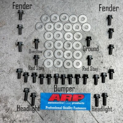 Actualización de pernos de bahía de motor ARP para guardabarros Acura Integra 1994-2001 pernos de vestir Foto 1 de 4