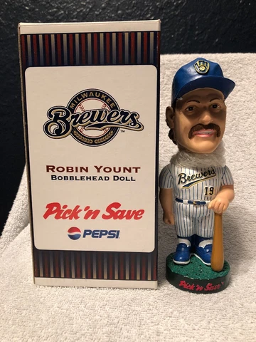 Vintage MLB Robin Yount Bobblehead Milwaukee Brewers 2001 Pepsi Pick N Save Cover