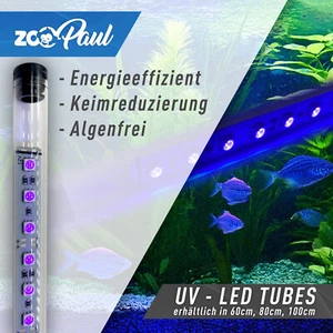 🦎 ZooPaul LED UV Leuchte 60cm 80cm100cm für Aquarium Terrarium Keimreduzierung - Bild 1 von 12