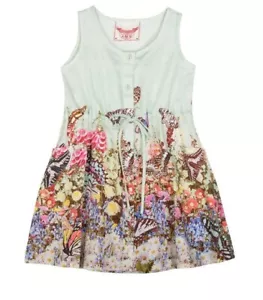 Paper Wings Button Up Shift Dress- Flower Garden Girls Size 6 - Picture 1 of 3