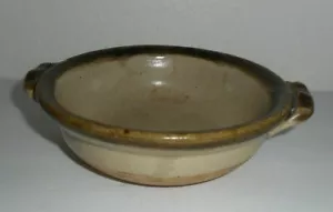 MASHIKO Ware japanische Kunstkeramik glasierte Schale mit Griff Steinzeug braun signiert - Bild 1 von 9