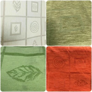 Roman Leaf and Swirl Box Checked Pattern Upholstery Fabric Material 137cm wide - Picture 1 of 9