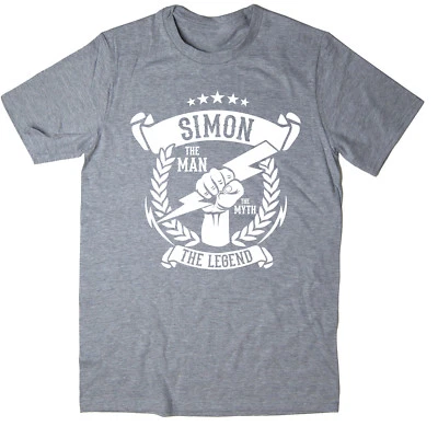 ROCKET FUEL Simon - The Man, The Myth, The Legend T-Shirt - Christmas gift idea - 6 colours