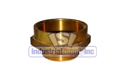 INDUSTRIAL SUPPLY Fire Hydrant Adapter | 2" Female NPT x 1-1/2" Male NST/NH | Brass