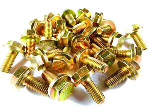 25 x DIN 6921 Sechskantschraube M8x18 mit Flansch, gelb verzinkt - Imagen 1 de 1