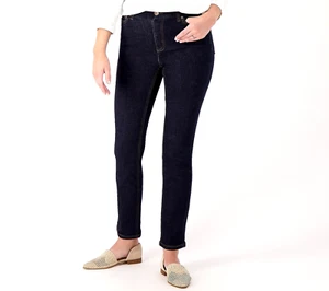Denim & Co. Canyon Retreat Easy Stretch Denim Jeans - Dark Wash, Plus Petite 26 - Picture 1 of 1