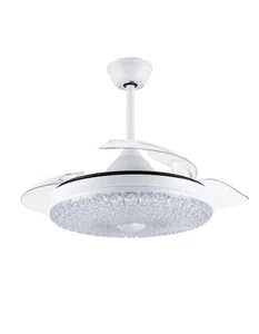 Bella Depot 36 in. LED White Retractable Ceiling Fan/Light Kit/Remote Control - Picture 1 of 11