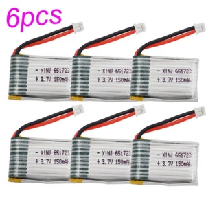 Batteria LiPo 3.7V 150mAh 25C spina PH1.25 per JJRC per H2 H8 H48 U207 H20 H36 RC - Foto 1 di 5