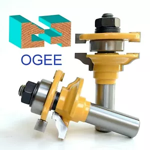 2 Stck. 1/2 Zoll Schaft Roman Ogee Schiene und Holm Router Bit Set S - Bild 1 von 12