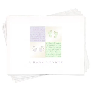 LOT OF 12 AMERICAN GREETINGS RELIGIOUS BABY SHOWER Invitation Cards + Envelopes - Picture 1 of 5