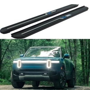 2 PIEZAS Se adapta a Rivian R1S 2022-2024 Tabla de correr fija Barra Nerf Pedales de escalón lateral - Imagen 1 de 7