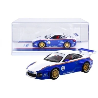 Modellino auto TARMAC WORKS Hobby43 vecchio e nuovo 997 blu bianco pressofuso... - Immagine 1 di 4