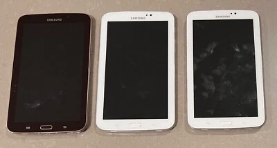 Defective Lot of Samsung Galaxy Tab 3 - (2) SM-T217S -White  + SM-T210R - Brown - Image 1 of 4